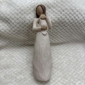 Willow Tree Embrace Sculpture - Cream and Brown